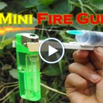 How To Make Mini Fire Gun, mini fire gun, fire gun, fire gun using thinner, lighter