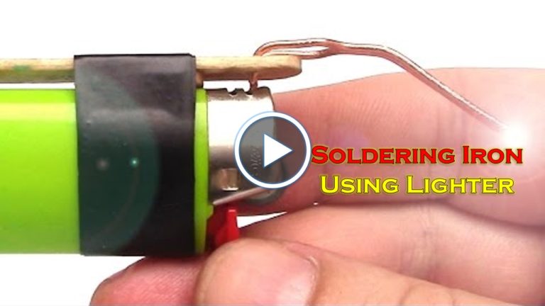 How to Make a Soldering Iron, iron soldering at home, homemade iron soldering, iron soldering, lighter iron soldering, iron soldering using lighter,