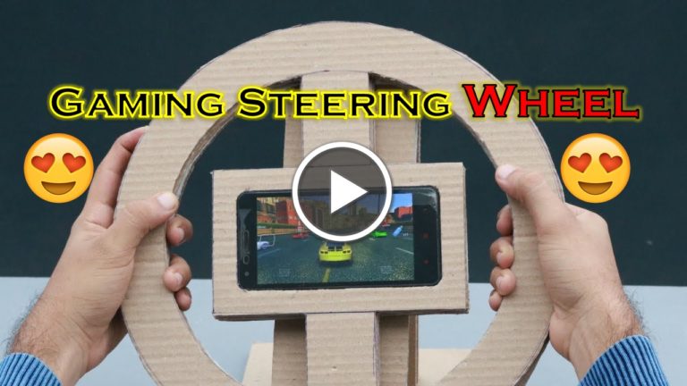 How to Make a Gaming Steering Wheel, best gaming steering wheel for smartphone, home made gaming steering wheel, smartphone gaming steering wheel using cardboard,