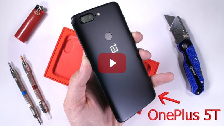 OnePlus 5T Durability Test, Oneplus 5t bend test, oneplus 5t burn test, oneplus 5t drop test, JerryRigEverything, oneplus 5t scratch test