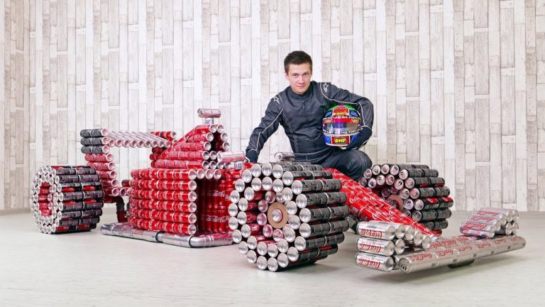 DIY Coca Cola F1 Racing Car from Cans