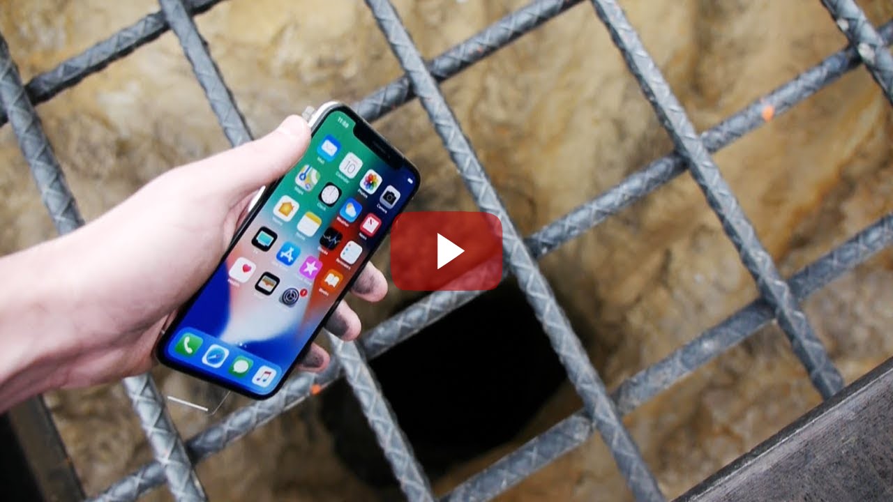 Dropping an iPhone X Down 4000 FT Deep Hole! - What's In There? - Gizdigit